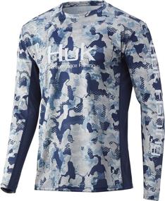 img 3 attached to 🎣 HUK Men's IconX Camo Hoodie: UPF 50+ Long-Sleeve Fishing Shirt