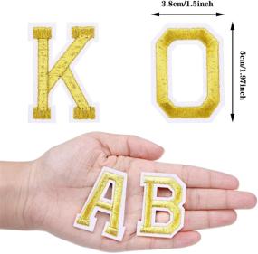 img 2 attached to 🌟 Enhance Your Décor with Alphabet Appliques: Adhesive Embroidered Decorative Delights