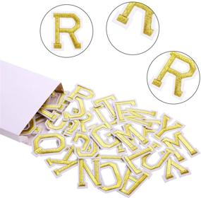 img 1 attached to 🌟 Enhance Your Décor with Alphabet Appliques: Adhesive Embroidered Decorative Delights