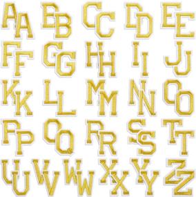 img 4 attached to 🌟 Enhance Your Décor with Alphabet Appliques: Adhesive Embroidered Decorative Delights