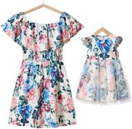 👗 popreal dresses printed - match with your daughter in stylish dresses! logo