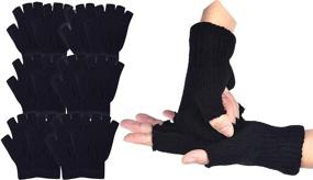 img 2 attached to Stay Warm and Stylish with ToBeInStyle Fingerless Winter Elastic Wristband