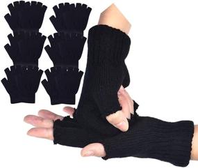 img 1 attached to Stay Warm and Stylish with ToBeInStyle Fingerless Winter Elastic Wristband