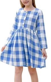 img 4 attached to GORLYA Pleated Pocket Sleeve Girls' Clothing and Dresses - GOR1007