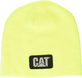 img 3 attached to Stay Visible and Warm with Caterpillar Men's Hi-Vis Knit Cap