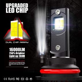 img 3 attached to High-Performing 9007 LED Headlight Bulb: 16000LM, 6000K Cool White, HB5 High Low Beam, CSP Chips