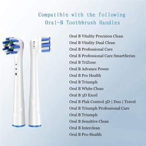 img 2 attached to Oral B Electric Toothbrush Replacement Brush Heads - 4 Pack Cross Action Toothbrush Head Replacements Compatible with Braun/Pro 9600/6000/7000 and More