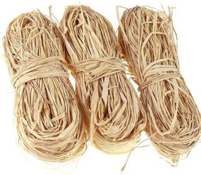 img 4 attached to 🎁 Creatrill Natural Raffia Paper Ribbon - 3 x 40g: Perfect for Florist Bouquets, Weaving & Christmas Gift Wrap