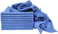 🧺 premium eurow utility terry weave microfiber cleaning towels - 12-pack, 16 x 16in, 240 gsm: best-in-class microfiber cleaning towels for effortless cleaning logo