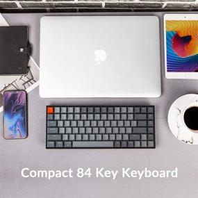 img 3 attached to Keychron K2 V2: Беспроводная механическая клавиатура с переключателями Gateron Brown, 84 клавиши, совместима с Mac и Windows