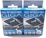 squash scent air freshener refills - air 🍃 spencer giga, giga clip, or bijou car (2 boxes) logo