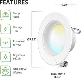 img 2 attached to Sunco Lighting Downlight Selectable Installation Electrical and Recessed Lighting