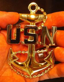 img 4 attached to 🔱 Navy Chief Anchor Four Inch: Symbol of Excellence and Leadership
