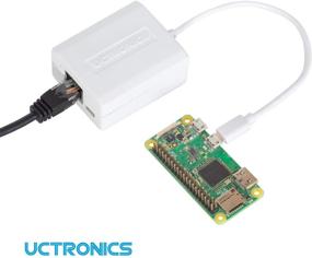 img 1 attached to UCTRONICS Raspberry Pi Zero Ethernet & Power: Micro USB Ethernet/PoE Adapter for Fire TV Stick, Chromecast, Google Mini & More