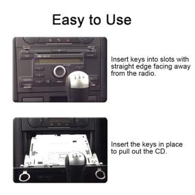 img 1 attached to 🔧 4PCS Radio Removal Tool Key Set: Ford, Volkswagen, Audi, Mercedes - Car CD DVD Host Disassembly Tool