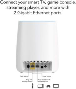 img 2 attached to 📶 NETGEAR Orbi Compact Wall-Plug Whole Home Mesh WiFi System - Router and Satellite Extender with Speeds up to 2.2 Gbps, Covering 3,500 sq. ft., AC2200 (RBK20W)