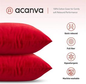img 1 attached to Acanva Solid Velvet Decorative Pillow
