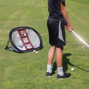 img 3 attached to 🏌️ Improve Accuracy with Golf Chipping Net: Collapsible Target for Indoor/Outdoor Use, Includes 12 Foam Practice Balls - Enhance Skills in Backyard or Office, Challenge Friends!