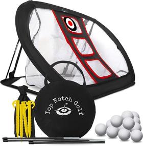 img 4 attached to 🏌️ Improve Accuracy with Golf Chipping Net: Collapsible Target for Indoor/Outdoor Use, Includes 12 Foam Practice Balls - Enhance Skills in Backyard or Office, Challenge Friends!