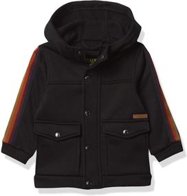img 3 attached to Black Stripe Fleece Jacket for Boys - IXtreme Clothing