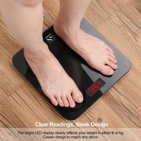 img 1 attached to 📊 FITINDEX Smart BMI Bathroom Scale with Smartphone App, Step-on Technology and Sturdy Tempered Glass Construction