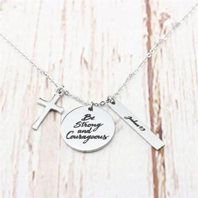 img 2 attached to Women's Religious Jewelry - Bible Verse Cross Pendant Necklaces 🙏 with Prayer Charms for Christian Faith, Ideal for Birthday and Christmas