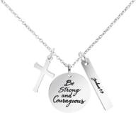 women's religious jewelry - bible verse cross pendant necklaces 🙏 with prayer charms for christian faith, ideal for birthday and christmas logo