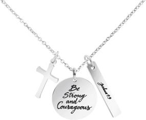 img 4 attached to Women's Religious Jewelry - Bible Verse Cross Pendant Necklaces 🙏 with Prayer Charms for Christian Faith, Ideal for Birthday and Christmas