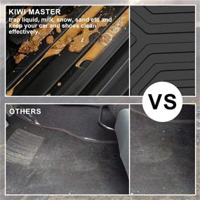 img 1 attached to 🔥 All-Weather KIWI MASTER Floor Mats for 2011-2021 Dodge Charger RWD / Chrysler 300 RWD: Convenient Accessories for Ultimate Protection - Front & 2nd 2 Row Seat TPE Slush Liner in Black