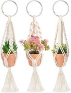 stylish macrame plant hangers with artificial succulents & rear view mirror accessories - 3 pcs by mohern logo