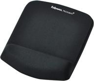 подставка для запястья fellowes plushtouch с ковриком для мыши, передовая технология foamfusion, черный (9252001) логотип