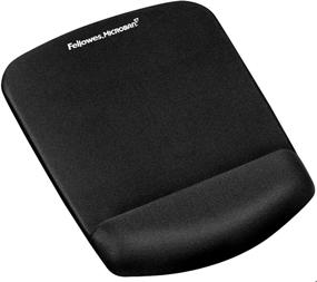 img 3 attached to Подставка для запястья Fellowes PlushTouch с ковриком для мыши, передовая технология FoamFusion, черный (9252001)