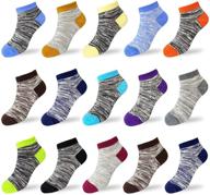 🧦 comfortable and durable 15 pairs kids low cut socks for active boys and girls logo