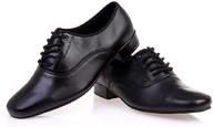 classic black leather dance shoes for men by beibestcoat – modern lace-up dancing shoes logo