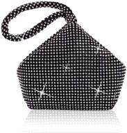 mogor triangle glitter rhinestones portable women's handbags & wallets logo