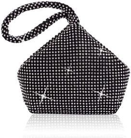 img 4 attached to Mogor Triangle Glitter Rhinestones Portable Women's Handbags & Wallets