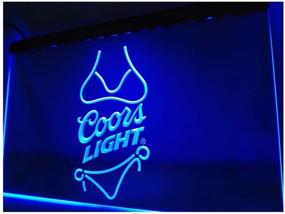 img 2 attached to LED Neon Sign for Coors Light Beer Bikini Bar Pub - Man Cave A119-B