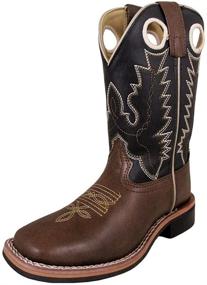 img 1 attached to 👢 Blaze Series Youth Western Boot by Smoky Mountain Boots - Square Toe, Man-Made Material, Rubber Sole &amp; Block Heel, Man-Made Upper &amp; Lining