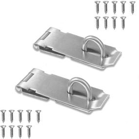 img 4 attached to 🔒 Secure Your Door with 5 Inch Stainless Steel Safety Packlock Clasp Hasp Locks - 2 Pack (5inch)