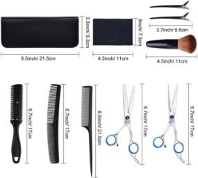 img 1 attached to 🔪 TUPARKA 12-Piece Professional Hair Cutting Scissors Kit - Hairdressing Scissors Set with Thinning Shears, Comb, Cape, Clips - Barber Hair Cutting Scissors for Layering, Cutting, Hairdressing