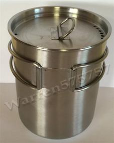 img 1 attached to MSA02-0900000000 Stainless Steel Canteen Cup with Vented Lid by Mil-Spec Adventure Gear Plus