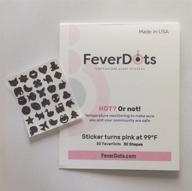 feverdots: 30 shape temperature indicating body stickers - black to pink, 7mm size (pack of 30) logo