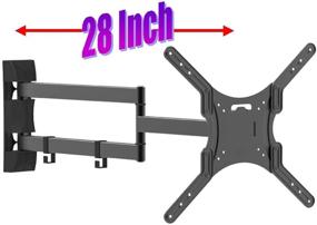 img 1 attached to 📺 MP-L28-400 Long Arm TV Wall Mount Bracket | 28" Extension | Fits 23-55" Screens | VESA 400x400mm Compatible