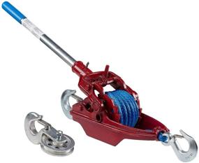 img 1 attached to 🏋️ High-Strength 3 Ton Ratchet Puller with 35 Feet of 5/16 Inch Amsteel Blue Rope