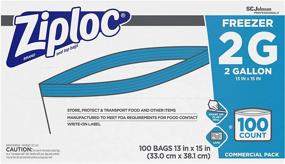 img 4 attached to SC Johnson Professional Freezer Bags for Food Storage - Double Zipper, 2 Gallon, 100 Count