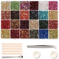 🎨 resin crushed glass glitter - 24 color metallic chip sprinkles for nail art, painting, geode, vase filler, jewelry making & crafts logo