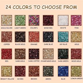 img 3 attached to 🎨 Resin Crushed Glass Glitter - 24 Color Metallic Chip Sprinkles for Nail Art, Painting, Geode, Vase Filler, Jewelry Making & Crafts