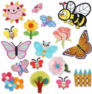 butterfly embroidered patches clothing jackets logo