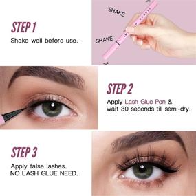 img 2 attached to iMethod Lash Glue Pens - 2 Counts, Extra Strong Hold 💪 for False Eyelashes, Perfect Lashes in Seconds - Liquid Eyeliner Pen for Eyelashes