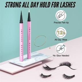 img 1 attached to iMethod Lash Glue Pens - 2 Counts, Extra Strong Hold 💪 for False Eyelashes, Perfect Lashes in Seconds - Liquid Eyeliner Pen for Eyelashes